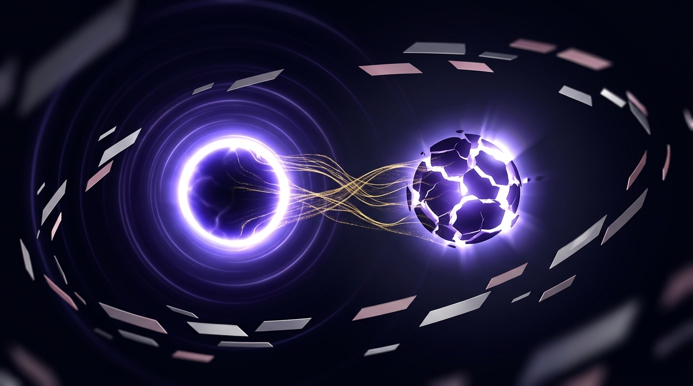Abstract dual light orbs representing Emma Watson and Barack Obama Life Path 11 tension