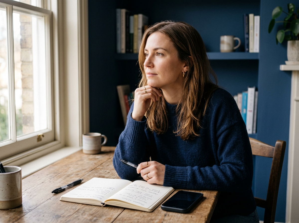 A numerology specialist reading a life path number consultation in a modern office