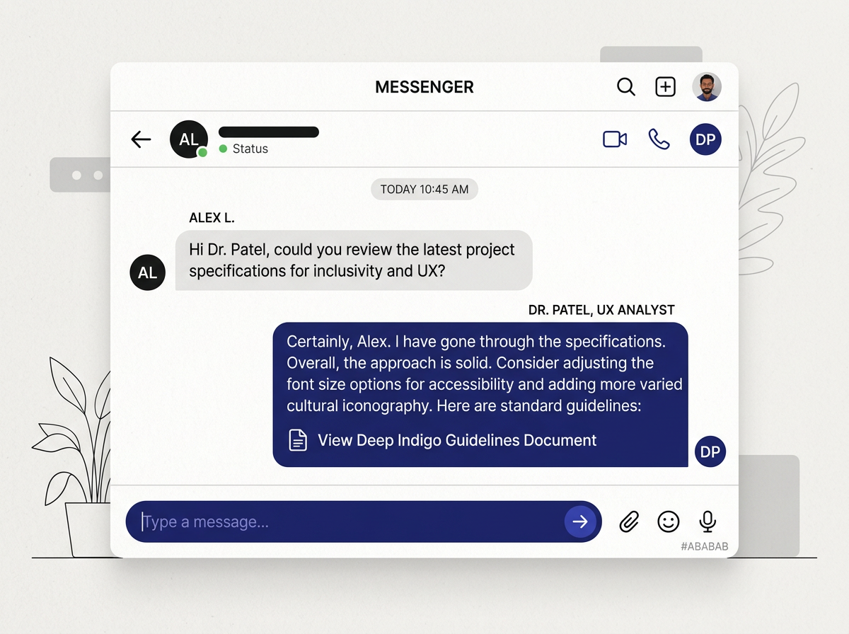 Mockup of a Messenger conversation between a user and a numerology specialist about life path compatibility